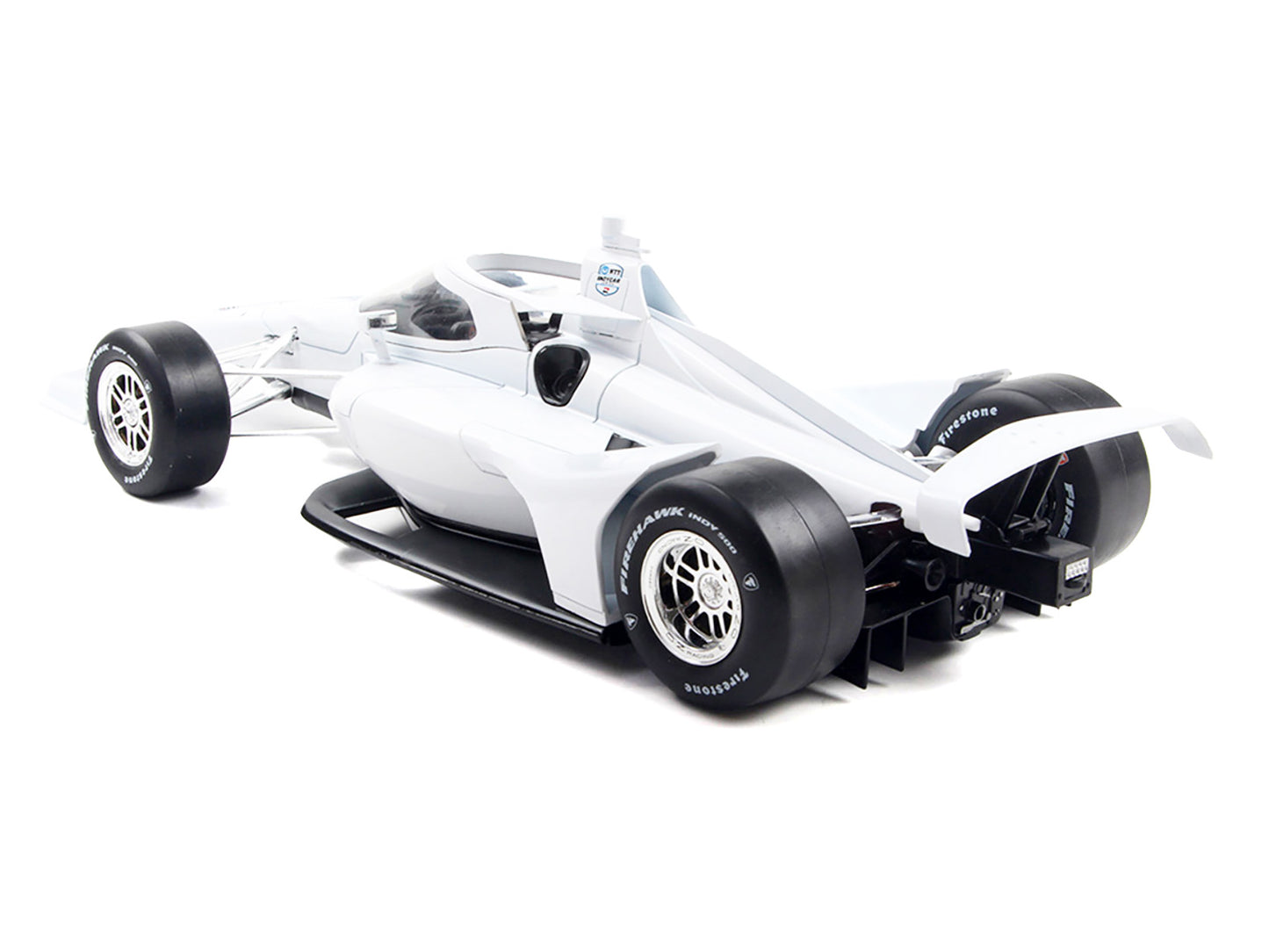Dallara IndyCar Blank White "Autograph Car" (Super Speedway Configuration) "NTT IndyCar Series" 1/18 Diecast Model Car by IXO Models