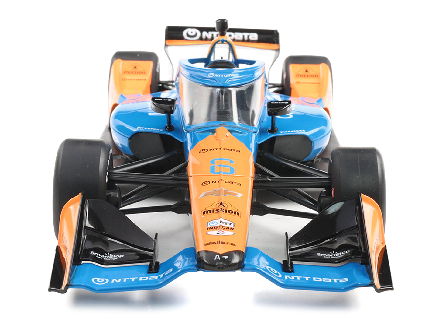 Dallara IndyCar #6 Nolan Siegel "NTT Data" Arrow McLaren (Road Course Configuration) "NTT IndyCar Series" (2025) 1/18 Diecast Model Car by IXO Models-DiecastModeler.com