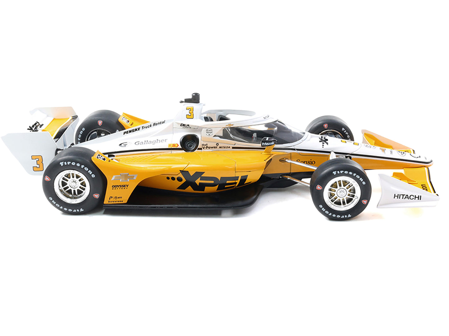 Dallara IndyCar #3 Scott McLaughlin "XPEL" Team Penske (Road Course Configuration) "NTT IndyCar Series" (2025) 1/18 Diecast Model Car by IXO Models-DiecastModeler.com