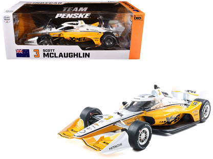 Dallara IndyCar #3 Scott McLaughlin "XPEL" Team Penske (Road Course Configuration) "NTT IndyCar Series" (2025) 1/18 Diecast Model Car by IXO Models-DiecastModeler.com