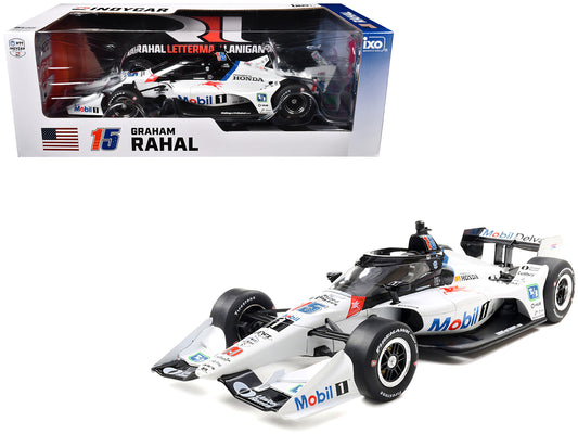 Dallara IndyCar #15 Graham Rahal "Mobil 1" Rahal Letterman Lanigan Racing (Road Course Configuration) "NTT IndyCar Series" (2025) 1/18 Diecast Model Car by IXO Models-DiecastModeler.com