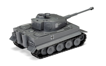 Skill 1 Model Kit Tiger I Tank "German Army" Snap Together Painted Plastic Model Tank Kit 1/35 Scale by Airfix Quickbuild-DiecastModeler.com