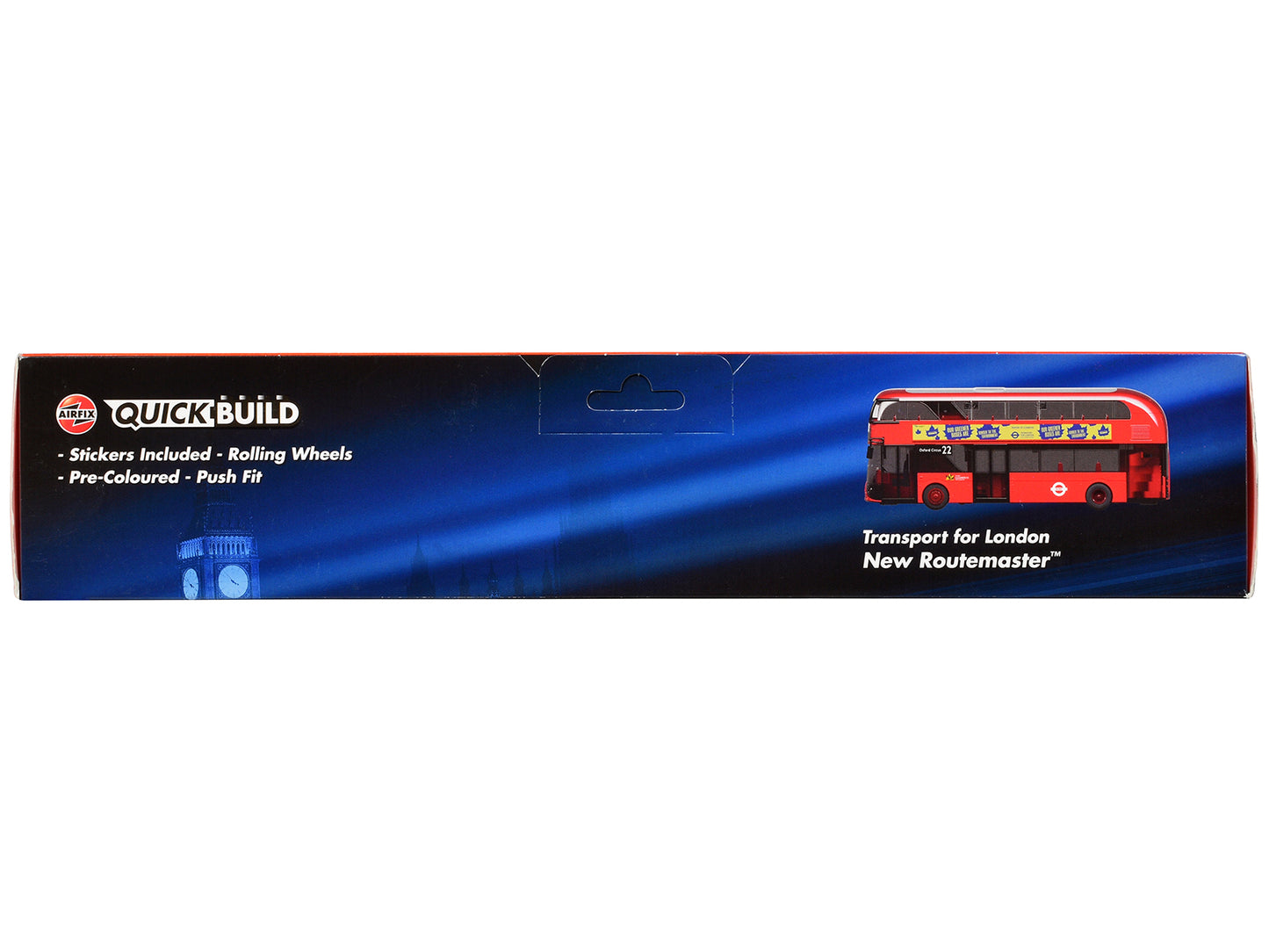 Skill 1 Model Kit Routemaster Double-Decker Bus "Transport for London" Snap Together Plastic Model Kit by Airfix Quickbuild-DiecastModeler.com