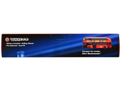 Skill 1 Model Kit Routemaster Double-Decker Bus "Transport for London" Snap Together Plastic Model Kit by Airfix Quickbuild-DiecastModeler.com