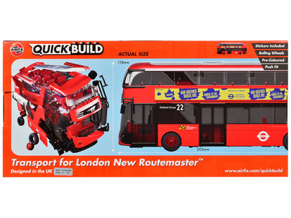 Skill 1 Model Kit Routemaster Double-Decker Bus "Transport for London" Snap Together Plastic Model Kit by Airfix Quickbuild-DiecastModeler.com