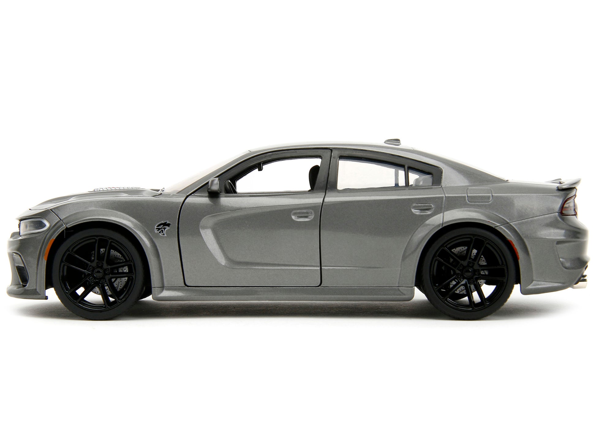 2021 Dodge Charger SRT Hellcat Gray Metallic "Fast X" (2023) Movie "Fast & Furious" Series 1/24 Diecast Model Car by Jada-DiecastModeler.com