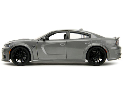 2021 Dodge Charger SRT Hellcat Gray Metallic "Fast X" (2023) Movie "Fast & Furious" Series 1/24 Diecast Model Car by Jada-DiecastModeler.com