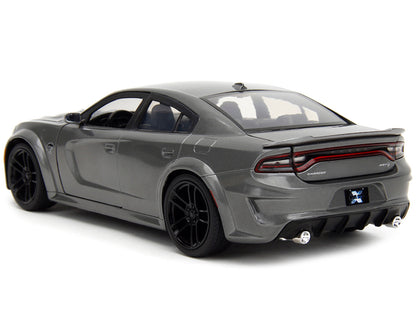 2021 Dodge Charger SRT Hellcat Gray Metallic "Fast X" (2023) Movie "Fast & Furious" Series 1/24 Diecast Model Car by Jada-DiecastModeler.com