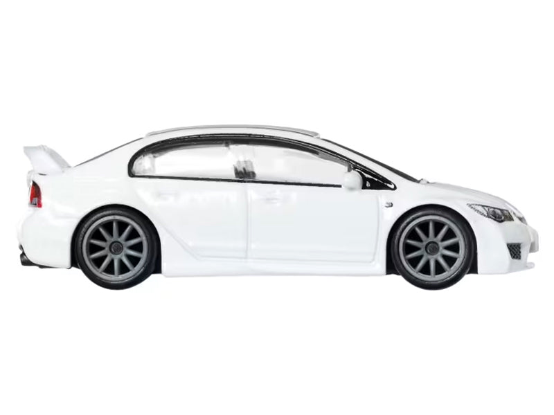 2007 Honda Civic Type R RHD (Right Hand Drive) White "Ronin Run II" Series Diecast Model Car by Hot Wheels