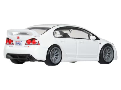 2007 Honda Civic Type R RHD (Right Hand Drive) White "Ronin Run II" Series Diecast Model Car by Hot Wheels