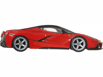 Ferrari LaFerrari Red with Black Top "Euro Speed" Series Diecast Model Car by Hot Wheels