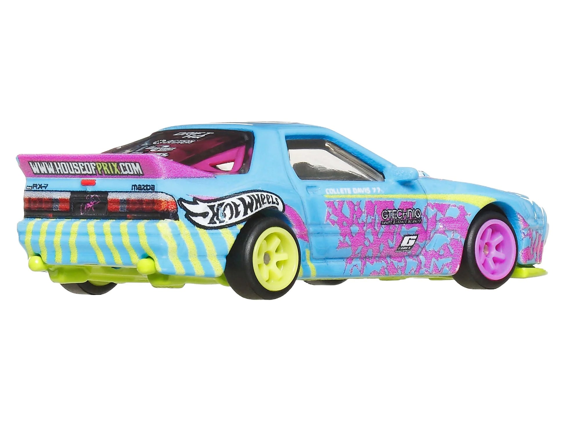 Mazda RX7 FC PANDEM Blue with Graphics "Silhouettes" Series Diecast Model Car by Hot Wheels-DiecastModeler.com