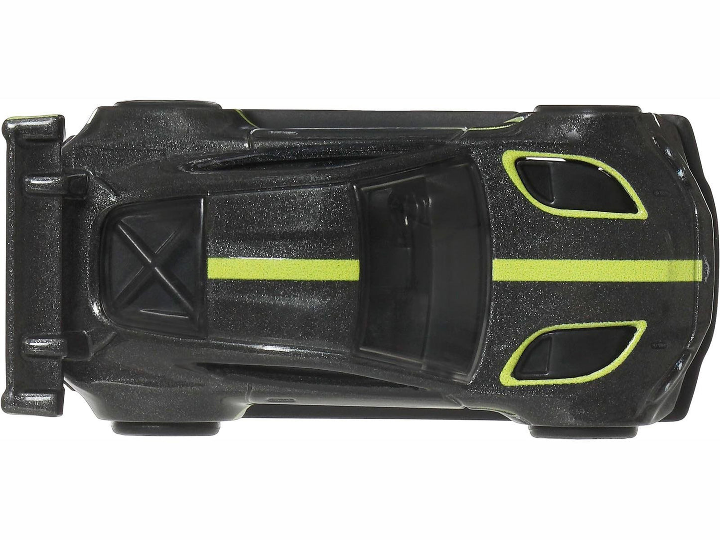 Aston Martin Vantage GTE Dark Gray Metallic with Lime Green Stripes "Euro Speed" Series Diecast Model Car by Hot Wheels