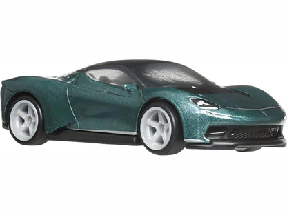 Automobili Pininfarina Battista Green Metallic with Black Top "Euro Speed" Series Diecast Model Car by Hot Wheels