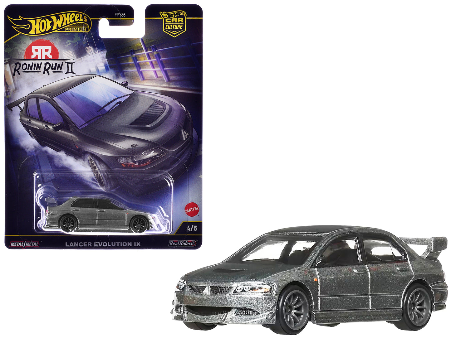 Mitsubishi Lancer Evolution IX Gray Metallic "Ronin Run II" Series Diecast Model Car by Hot Wheels