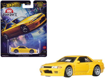 Nissan Skyline GT-R (R32) Pandem RHD (Right Hand Drive) Yellow "Ronin Run II" Series Diecast Model Car by Hot Wheels