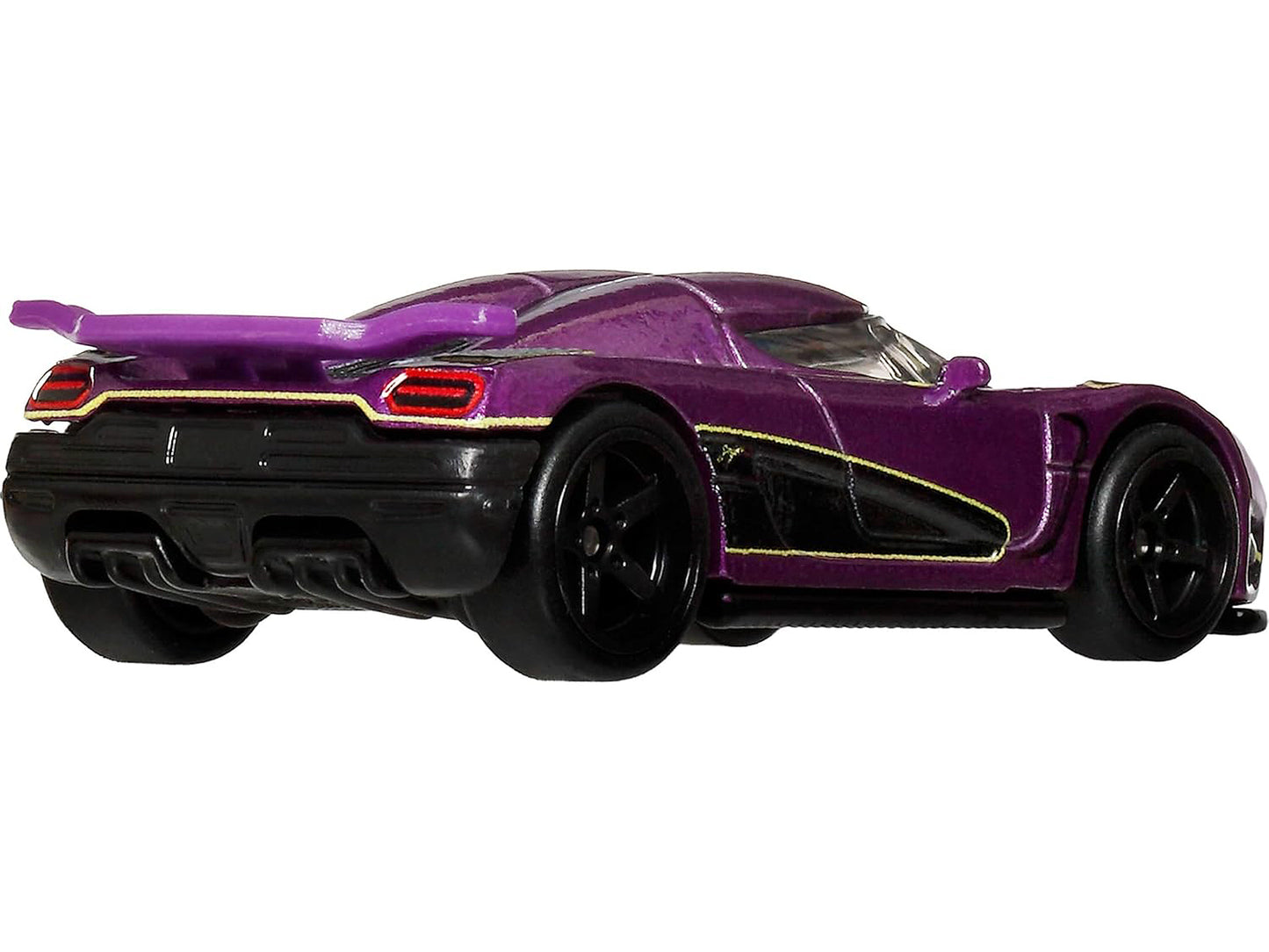 Koenigsegg Agera R Purple Metallic with Black and Yellow Stripes "Timeless Icons" Series Diecast Model Car by Hot Wheels