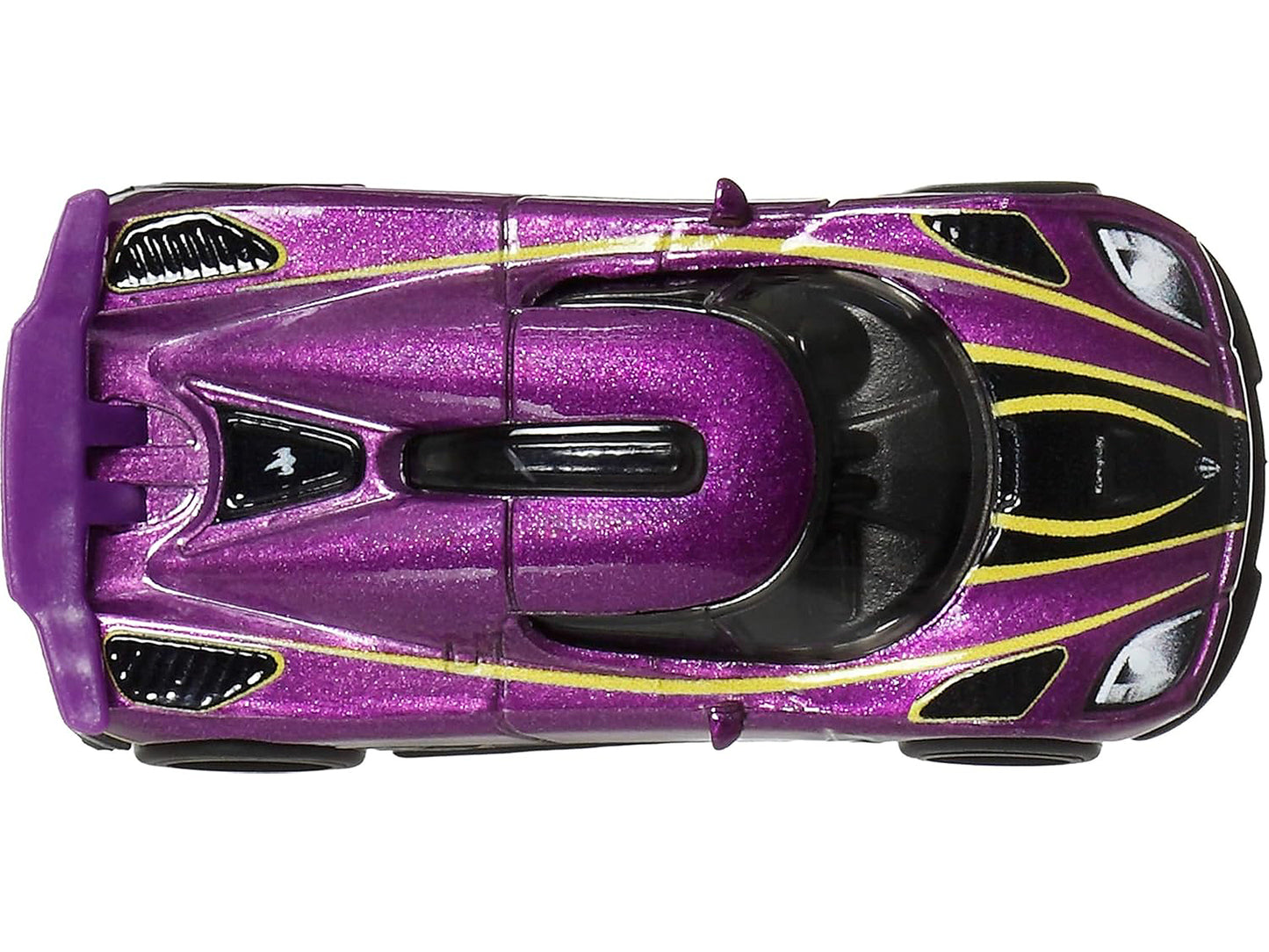 Koenigsegg Agera R Purple Metallic with Black and Yellow Stripes "Timeless Icons" Series Diecast Model Car by Hot Wheels