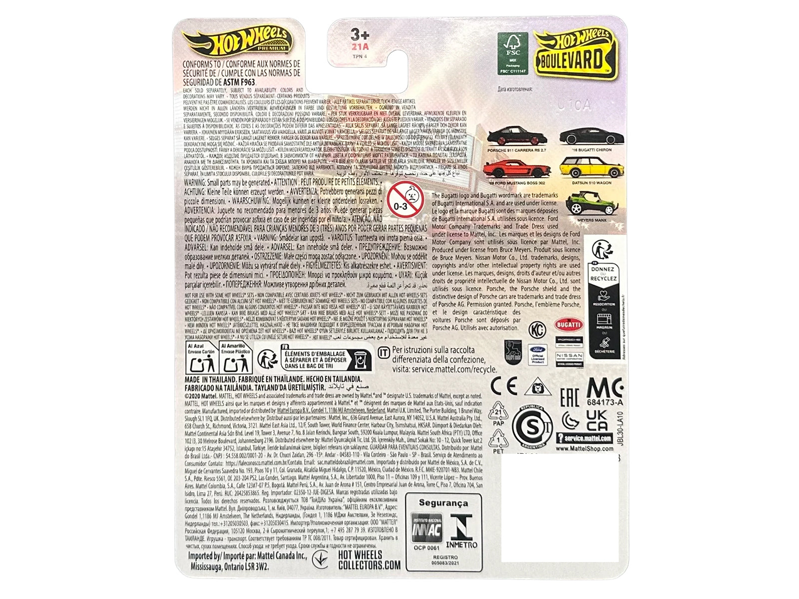 Datsun 510 Wagon Yellow and Black "Boulevard" Series Diecast Model Car by Hot Wheels-DiecastModeler.com