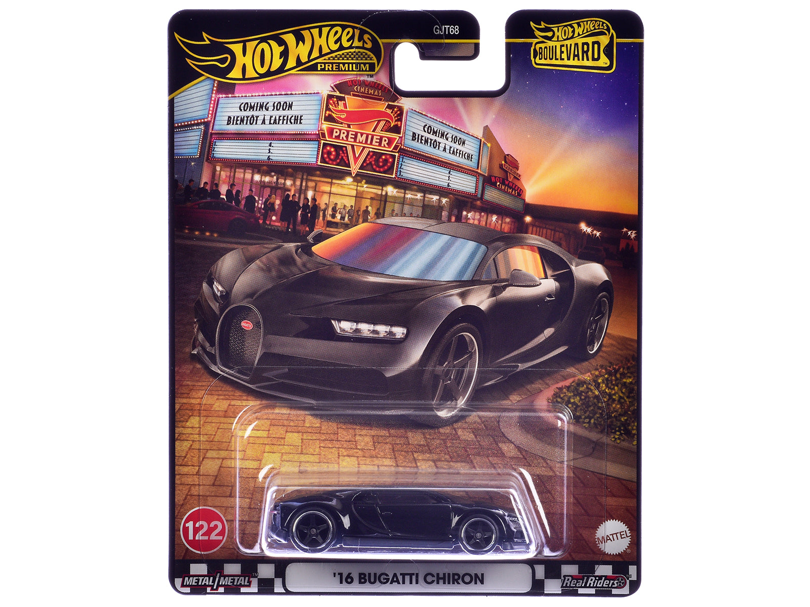 2016 Bugatti Chiron Black "Boulevard" Series Diecast Model Car by Hot Wheels-DiecastModeler.com