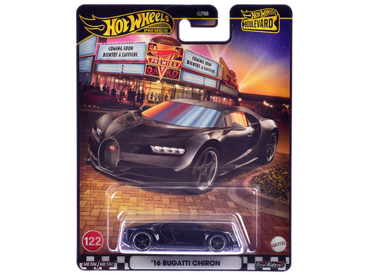 2016 Bugatti Chiron Black "Boulevard" Series Diecast Model Car by Hot Wheels-DiecastModeler.com
