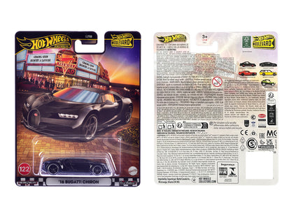 2016 Bugatti Chiron Black "Boulevard" Series Diecast Model Car by Hot Wheels-DiecastModeler.com