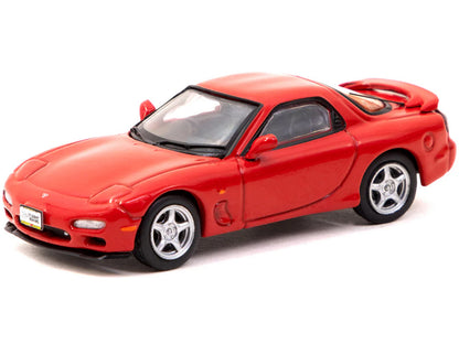 Mazda RX-7 FD3S RHD (Right Hand Drive) Red "Student Driver" "J Collection" Series 1/64 Diecast Model by Tarmac Works-DiecastModeler.com