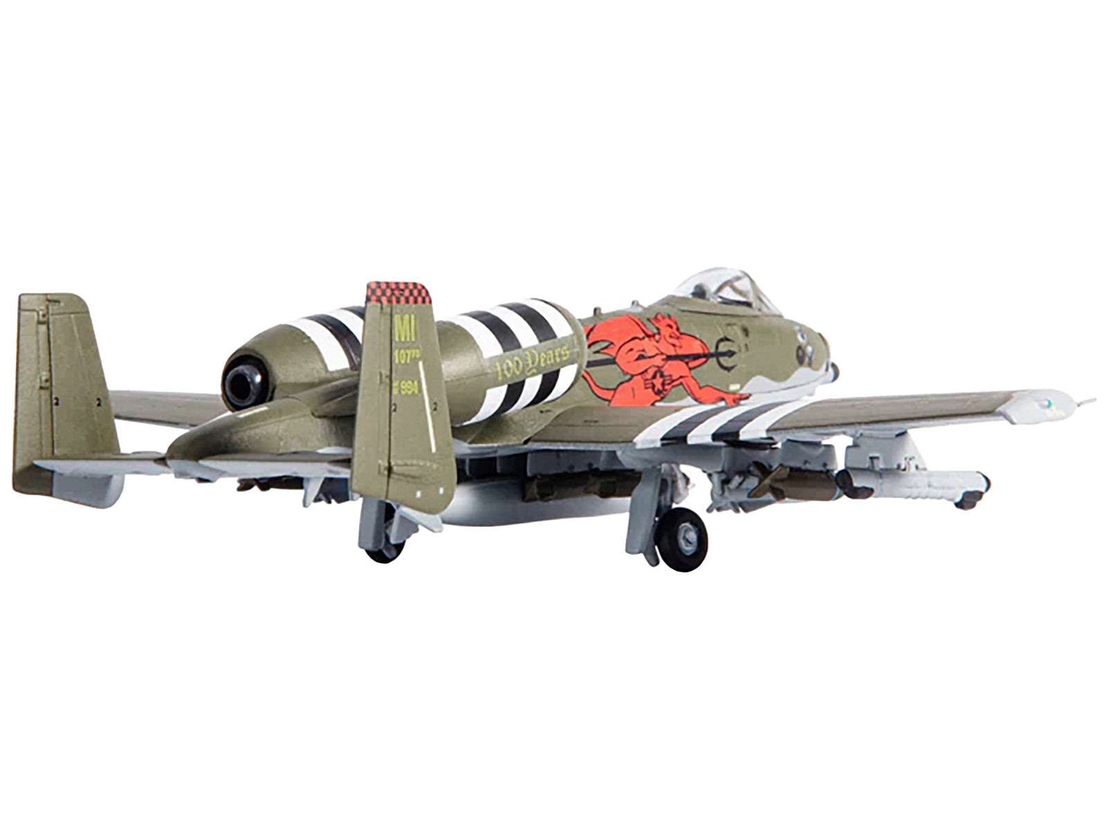 Fairchild Republic A-10A Thunderbolt II Aircraft "US Air Force 107th Fighter Squadron 100th Anniversary Edition" (2018) 1/144 Diecast Model by JC Wings-DiecastModeler.com