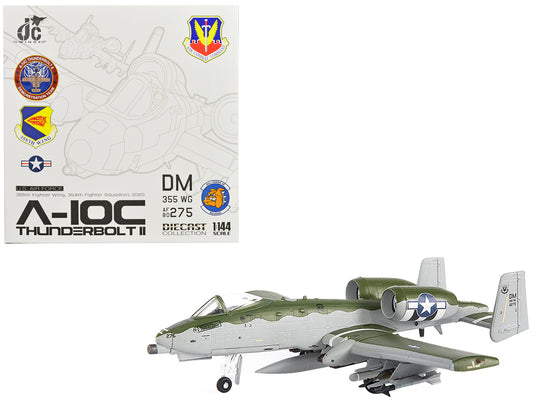 Fairchild Republic A-10C Thunderbolt II Attack Aircraft "355th Fighter Wing 354th Fighter Squadron Bulldogs" (2020) United States Air Force 1/144 Diecast Model by JC Wings-DiecastModeler.com