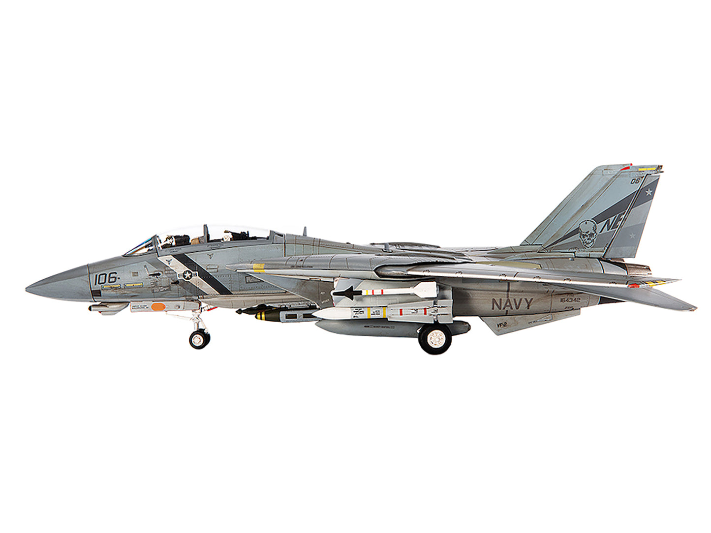 Grumman F-14D Tomcat Fighter Aircraft "VF-2 Bounty Hunters NE106" (2002) United States Navy 1/72 Diecast Model by JC Wings