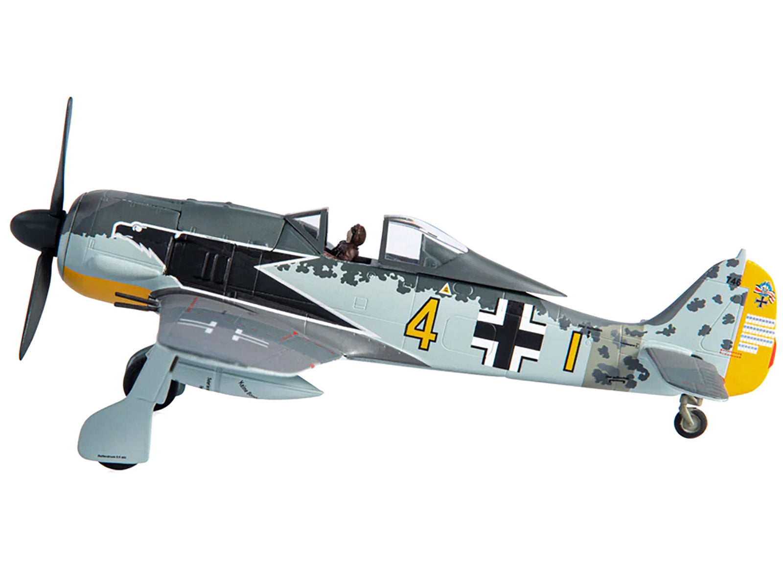 Focke-Wulf FW 190A-4 Fighter Aircraft "Major Siegfried Schnell, Luftwaffe, JG2, France" (1943) 1/72 Diecast Model by JC Wings-DiecastModeler.com