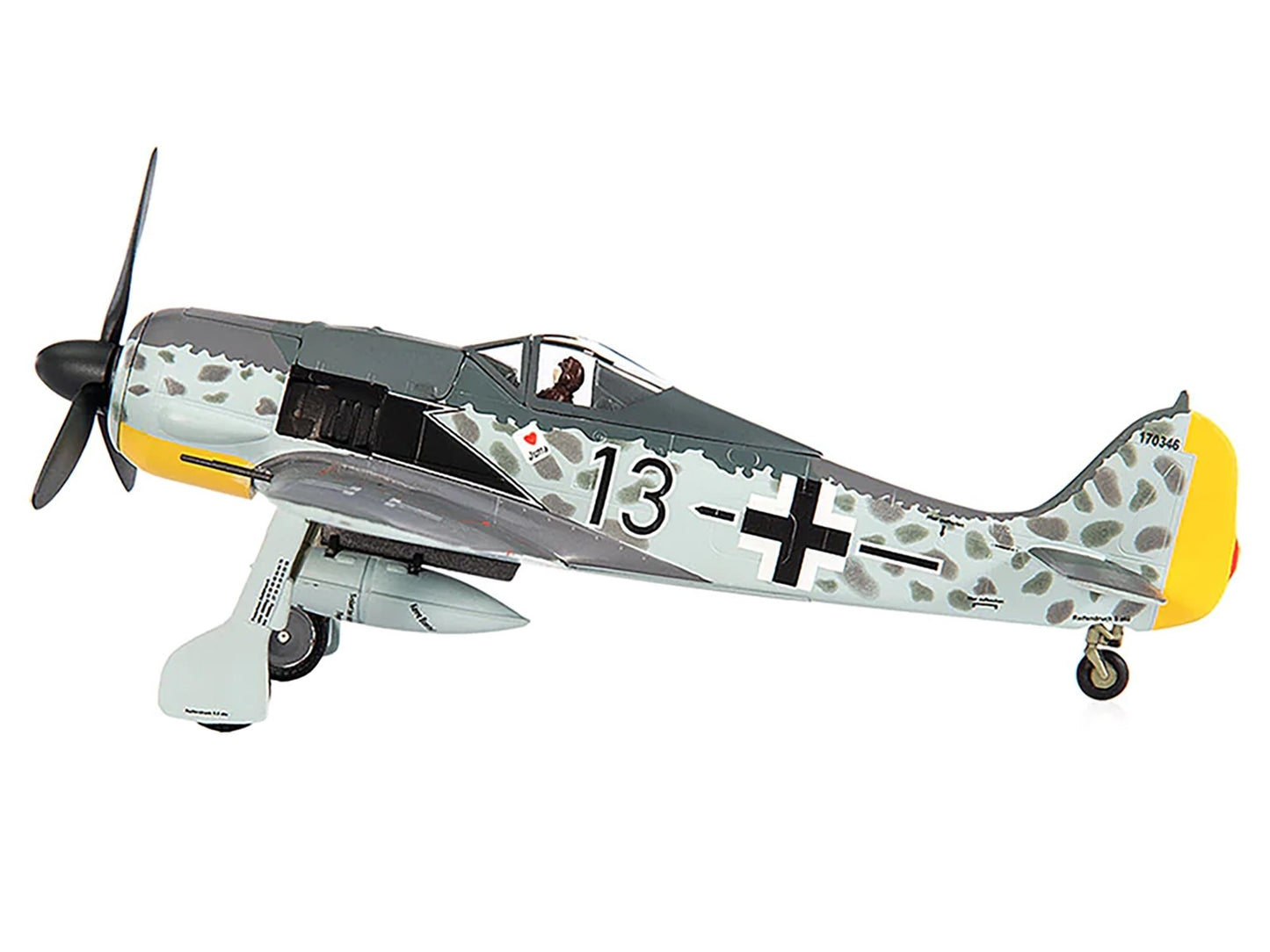 Focke-Wulf Fw 190A-8 Fighter Aircraft "JG 26 Schlageter France" (1945) German Luftwaffe 1/72 Diecast Model by JC Wings-DiecastModeler.com