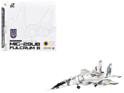 Mikoyan MiG-29UB Fulcrum-B Fighter Aircraft "Vasylkiv Air Base Ukraine" (2021) Ukrainian Air Force 1/72 Diecast Model by JC Wings-DiecastModeler.com