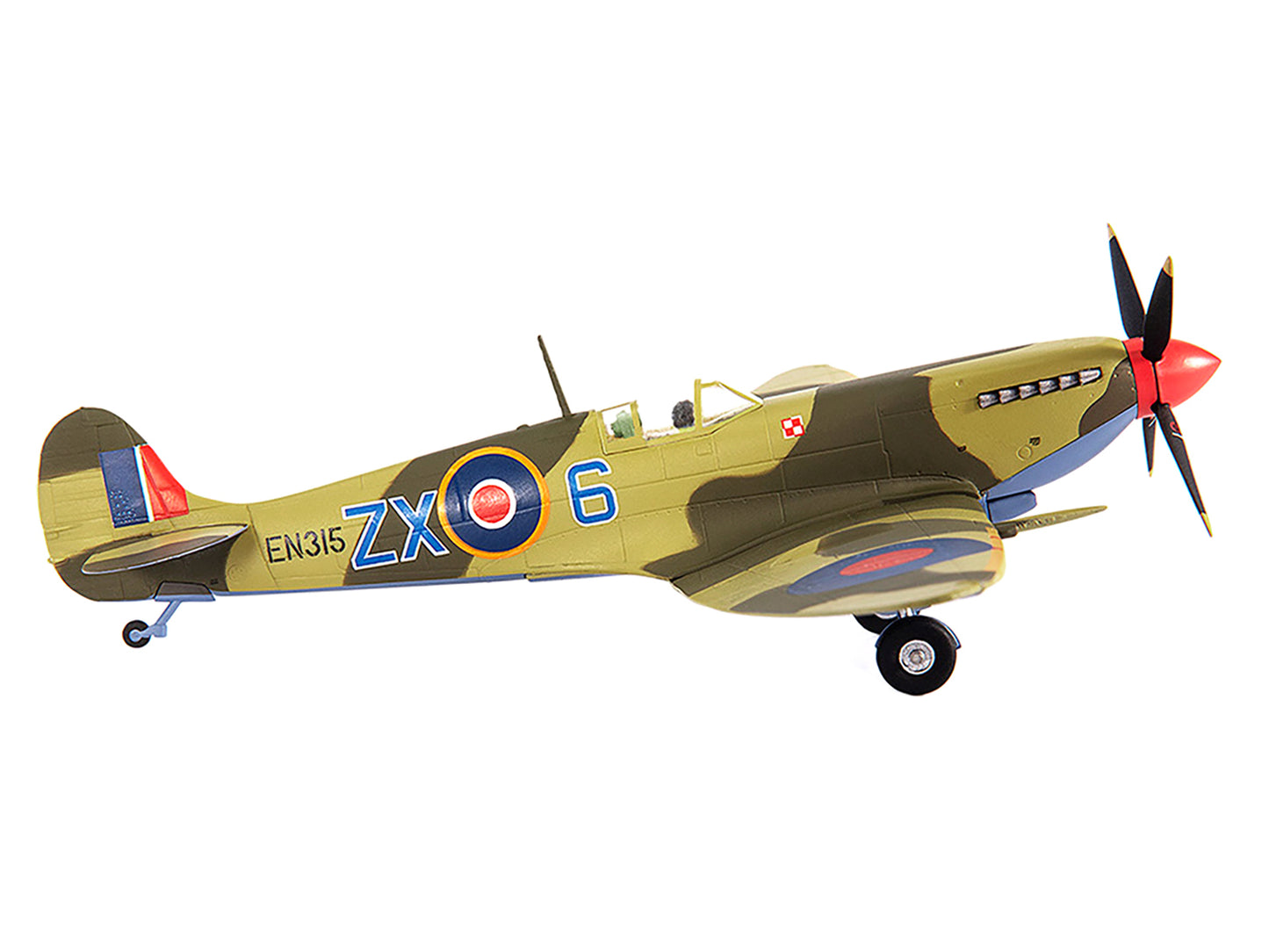 Supermarine Spitfire MK IXC Fighter Aircraft "Royal Air Force Ldr. Stanislav Skalsk Polish Combat Team North Africa" (1943) 1/72 Diecast Model by JC Wings-DiecastModeler.com