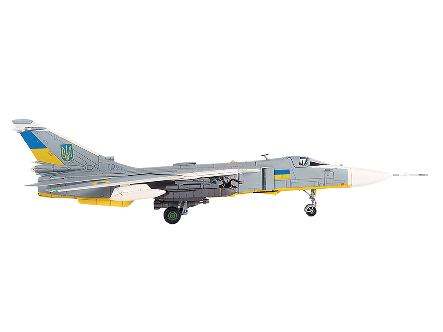 Sukhoi Su-24M Fencer-D Bomber Aircraft "Ukraine War" (2023) Ukrainian Air Force 1/72 Diecast Model by JC Wings-DiecastModeler.com