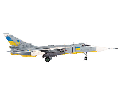 Sukhoi Su-24M Fencer-D Bomber Aircraft "Ukraine War" (2023) Ukrainian Air Force 1/72 Diecast Model by JC Wings-DiecastModeler.com
