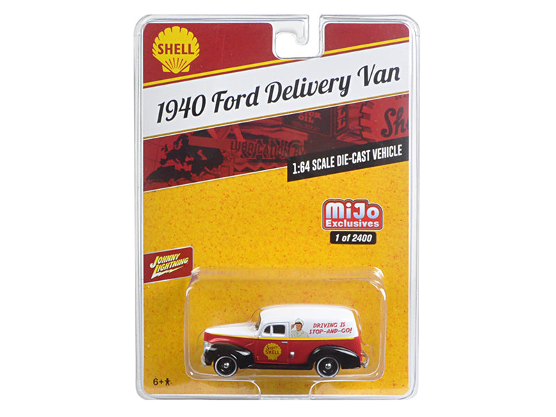 1940 Ford Delivery Van "Shell" 1/64 Diecast Model Car by Johnny Lightning-DiecastModeler.com