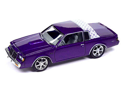 1987 Buick Regal T-Type Purple Metallic Limited Edition to 3600 pieces Worldwide 1/64 Diecast Model Car by Johnny Lightning-DiecastModeler.com