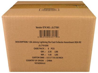 Johnny Lightning Collector's Tin 2024 Set of 6 Cars Release 2 Limited Edition 1/64 Diecast Model Cars by Johnny Lightning