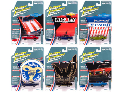 "Muscle Cars USA" 2025 Release 1 Set B of 6 pieces 1/64 Diecast Model Cars by Johnny Lightning-DiecastModeler.com