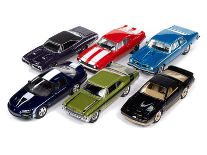 "Muscle Cars USA" 2025 Release 1 Set B of 6 pieces 1/64 Diecast Model Cars by Johnny Lightning-DiecastModeler.com