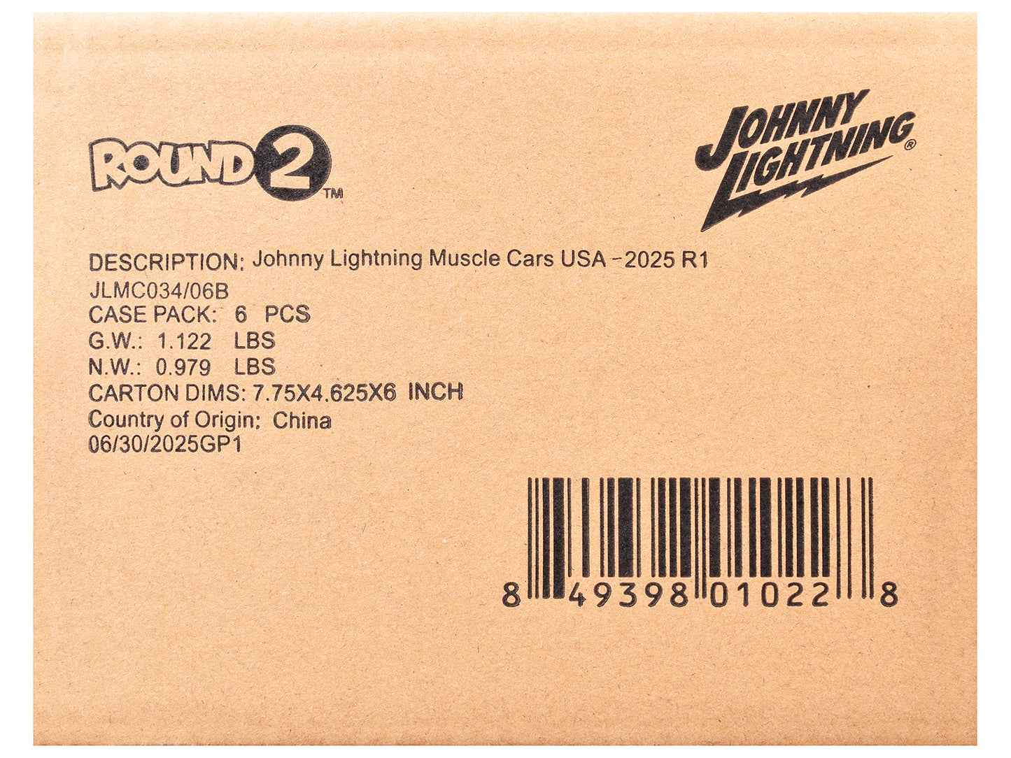 "Muscle Cars USA" 2025 Release 1 Set B of 6 pieces 1/64 Diecast Model Cars by Johnny Lightning-DiecastModeler.com