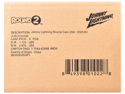 "Muscle Cars USA" 2025 Release 1 Set B of 6 pieces 1/64 Diecast Model Cars by Johnny Lightning