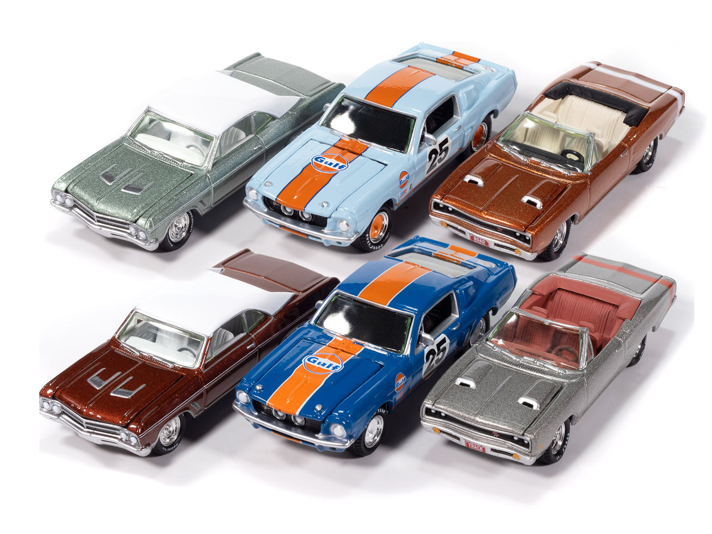 "Muscle Cars USA" 2025 Release 2 Set of 6 pieces 1/64 Diecast Model Cars by Johnny Lightning