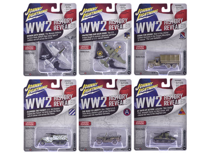 "Military" Set A of 6 pieces 2024 Release 1 Limited Edition Diecast Models by Johnny Lightning-DiecastModeler.com