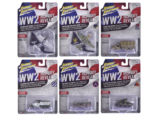 "Military" Set A of 6 pieces 2024 Release 1 Limited Edition Diecast Models by Johnny Lightning-DiecastModeler.com