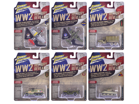 "Military" Set B of 6 pieces 2024 Release 1 Limited Edition Diecast Models by Johnny Lightning-DiecastModeler.com