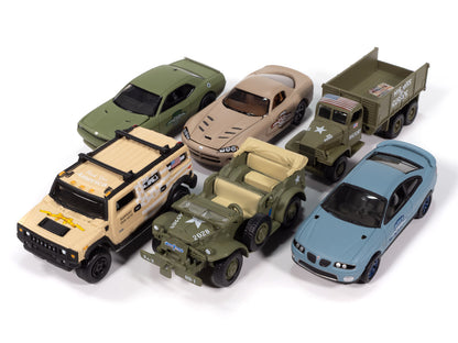 "Military" Set B of 6 pieces 2025 Release 1 Limited Edition Diecast Models by Johnny Lightning