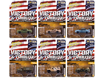 "Military" Set B of 6 pieces 2025 Release 1 Limited Edition Diecast Models by Johnny Lightning