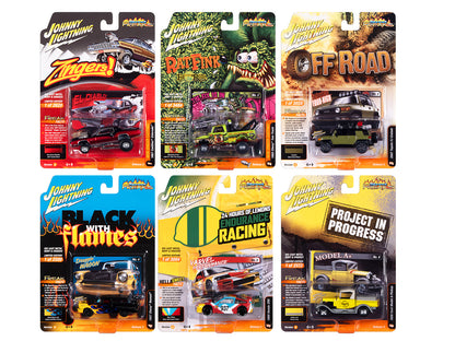 "Street Freaks" 2023 Set A of 6 Cars Release 2 1/64 Diecast Model Cars by Johnny Lightning-DiecastModeler.com